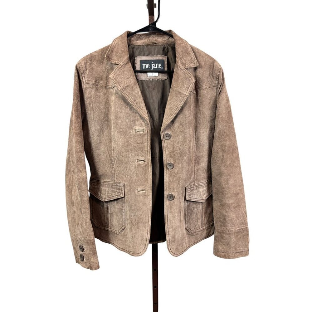 Me Jane Women's Brown Leather Short Jacket